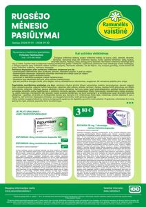 Reklaminis laikraštis Ramunėlės vaistinė, galioja nuo 01.09.2024 iki 30.09.2024.