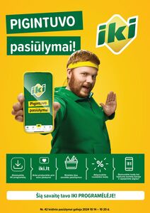 Reklaminis laikraštis Iki, galioja nuo 2024-10-14 iki 2024-10-20.