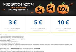 Reklaminis laikraštis Topo centras, galioja nuo 2024-10-22 iki 2024-10-24.