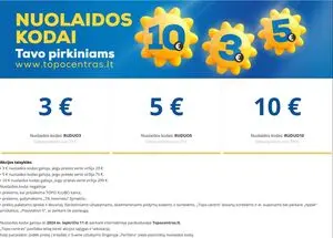 Reklaminis laikraštis Topo centras, galioja nuo 2024-11-05 iki 2024-11-11.