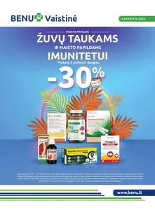 Reklaminis laikraštis BENU Vaistinė, galioja nuo 2024-11-01 iki 2024-11-30.