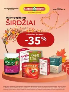 Reklaminis laikraštis Camelia vaistinė, galioja nuo 2024-11-01 iki 2024-11-30.