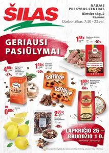 Reklaminis laikraštis Šilas, galioja nuo 2024-11-25 iki 2024-12-01.