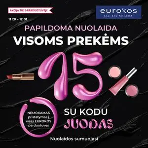 Reklaminis laikraštis Eurokos, galioja nuo 2024-11-28 iki 2024-12-01.