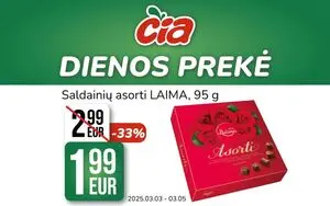 Reklaminis laikraštis Čia, galioja nuo 2025-03-03 iki 2025-03-05.