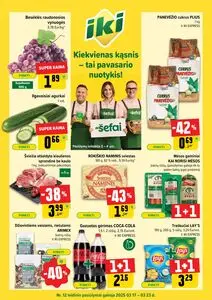 Reklaminis laikraštis Iki, galioja nuo 2025-03-17 iki 2025-03-23.