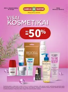 Reklaminis laikraštis Camelia vaistinė, galioja nuo 2025-03-01 iki 2025-03-31.