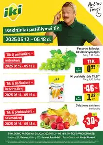 Reklaminis laikraštis Iki, galioja nuo 2025-05-12 iki 2025-05-18.