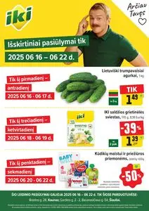 Reklaminis laikraštis Iki, galioja nuo 2025-06-16 iki 2025-06-22.