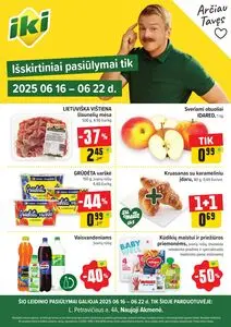 Reklaminis laikraštis Iki, galioja nuo 2025-06-16 iki 2025-06-22.