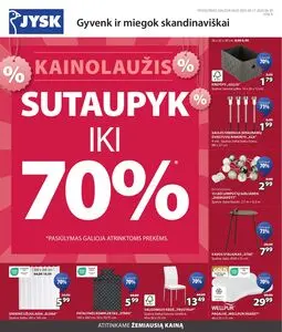 Reklaminis laikraštis JYSK, galioja nuo 2025-06-17 iki 2025-06-30.