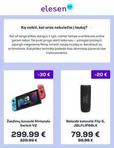 Reklaminis laikraštis Elesen (buv. Avitela ir Elektromarkt), galioja nuo 2025-06-27 iki 2025-07-03.