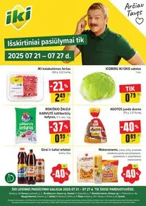 Reklaminis laikraštis Iki, galioja nuo 2025-07-21 iki 2025-07-27.