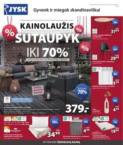 Reklaminis laikraštis JYSK, galioja nuo 2025-07-29 iki 2025-08-11.