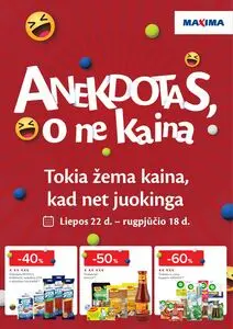 Reklaminis laikraštis Maxima, galioja nuo 2025-07-22 iki 2025-08-18.