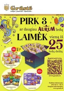 Reklaminis laikraštis Grūstė, galioja nuo 2025-08-11 iki 2025-08-20.