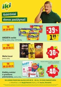 Reklaminis laikraštis Iki, galioja nuo 2025-08-18 iki 2025-08-24.
