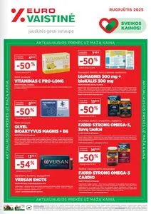 Reklaminis laikraštis Eurovaistinė, galioja nuo 2025-08-01 iki 2025-08-31.