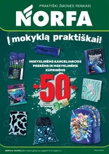 Reklaminis laikraštis Norfa, galioja nuo 2025-08-21 iki 2025-09-03.