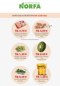 Reklaminis laikraštis Norfa, galioja nuo 2025-09-12 iki 2025-09-14.