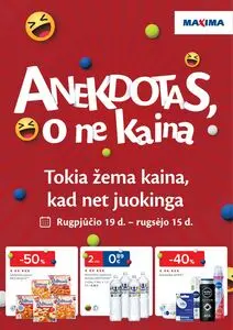 Reklaminis laikraštis Maxima, galioja nuo 2025-08-19 iki 2025-09-15.