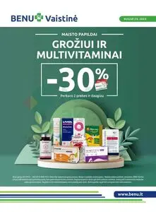 Reklaminis laikraštis BENU Vaistinė, galioja nuo 2025-09-01 iki 2025-09-30.