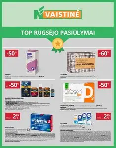 Reklaminis laikraštis Norfos vaistinė, galioja nuo 2025-09-01 iki 2025-09-30.