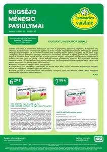 Reklaminis laikraštis Ramunėlės vaistinė, galioja nuo 2025-09-01 iki 2025-09-30.