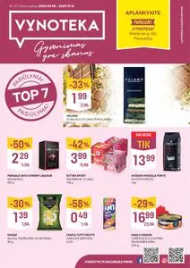 Reklaminis laikraštis Vynoteka, galioja nuo 2025-09-29 iki 2025-10-12.