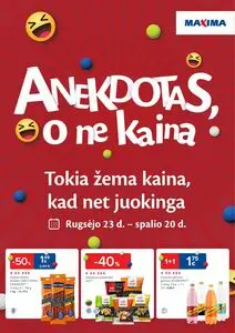 Reklaminis laikraštis Maxima, galioja nuo 2025-09-23 iki 2025-10-20.