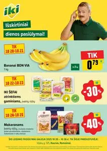 Reklaminis laikraštis Iki, galioja nuo 2025-10-20 iki 2025-10-26.