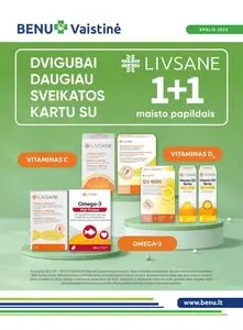 Reklaminis laikraštis BENU Vaistinė, galioja nuo 2025-10-01 iki 2025-10-31.