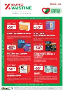 Reklaminis laikraštis Eurovaistinė, galioja nuo 2025-10-01 iki 2025-10-31.