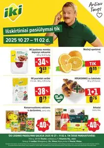 Reklaminis laikraštis Iki, galioja nuo 2025-10-27 iki 2025-11-02.
