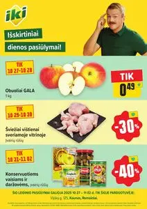 Reklaminis laikraštis Iki, galioja nuo 2025-10-27 iki 2025-11-02.