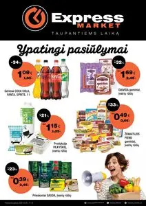 Reklaminis laikraštis Express Market, galioja nuo 2025-10-26 iki 2025-11-15.
