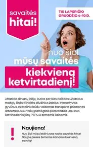 Reklaminis laikraštis PEPCO, galioja nuo 2025-12-04 iki 2025-12-10.
