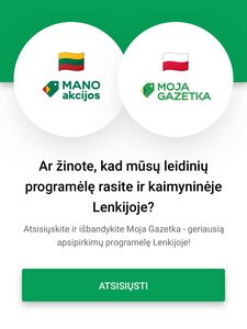 Reklaminis laikraštis Moja Gazetka, galioja nuo 01.05.2022 iki 31.12.2025.