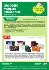 Reklaminis laikraštis Ramunėlės vaistinė, galioja nuo 2025-12-01 iki 2025-12-31.