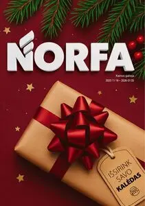 Reklaminis laikraštis Norfa, galioja nuo 2025-11-18 iki 2026-01-05.