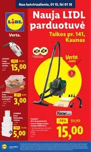 Reklaminis laikraštis Lidl, galioja nuo 2026-01-15 iki 2026-01-18.