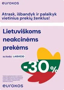 Reklaminis laikraštis Eurokos, galioja nuo 2026-02-16 iki 2026-02-22.