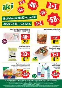 Reklaminis laikraštis Iki, galioja nuo 2026-02-16 iki 2026-02-22.