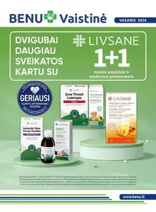 Reklaminis laikraštis BENU Vaistinė, galioja nuo 2026-02-01 iki 2026-02-28.