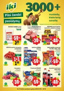 Reklaminis laikraštis Iki, galioja nuo 2026-03-09 iki 2026-03-15.