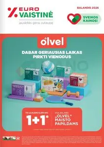 Reklaminis laikraštis Eurovaistinė, galioja nuo 2026-04-01 iki 2026-04-30.