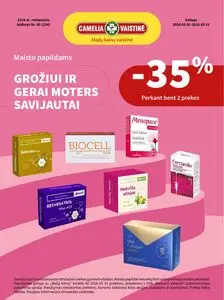 Reklaminis laikraštis Camelia vaistinė, galioja nuo 2026-05-01 iki 2026-05-31.