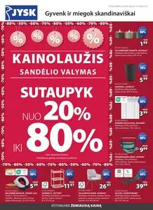 Reklaminis laikraštis JYSK, galioja nuo 2026-07-14 iki 2026-07-27.