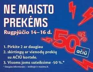 Reklaminis laikraštis Maxima, galioja nuo 2026-08-14 iki 2026-08-16.