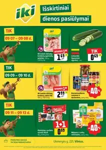 Reklaminis laikraštis Iki, galioja nuo 2026-09-07 iki 2026-09-13.